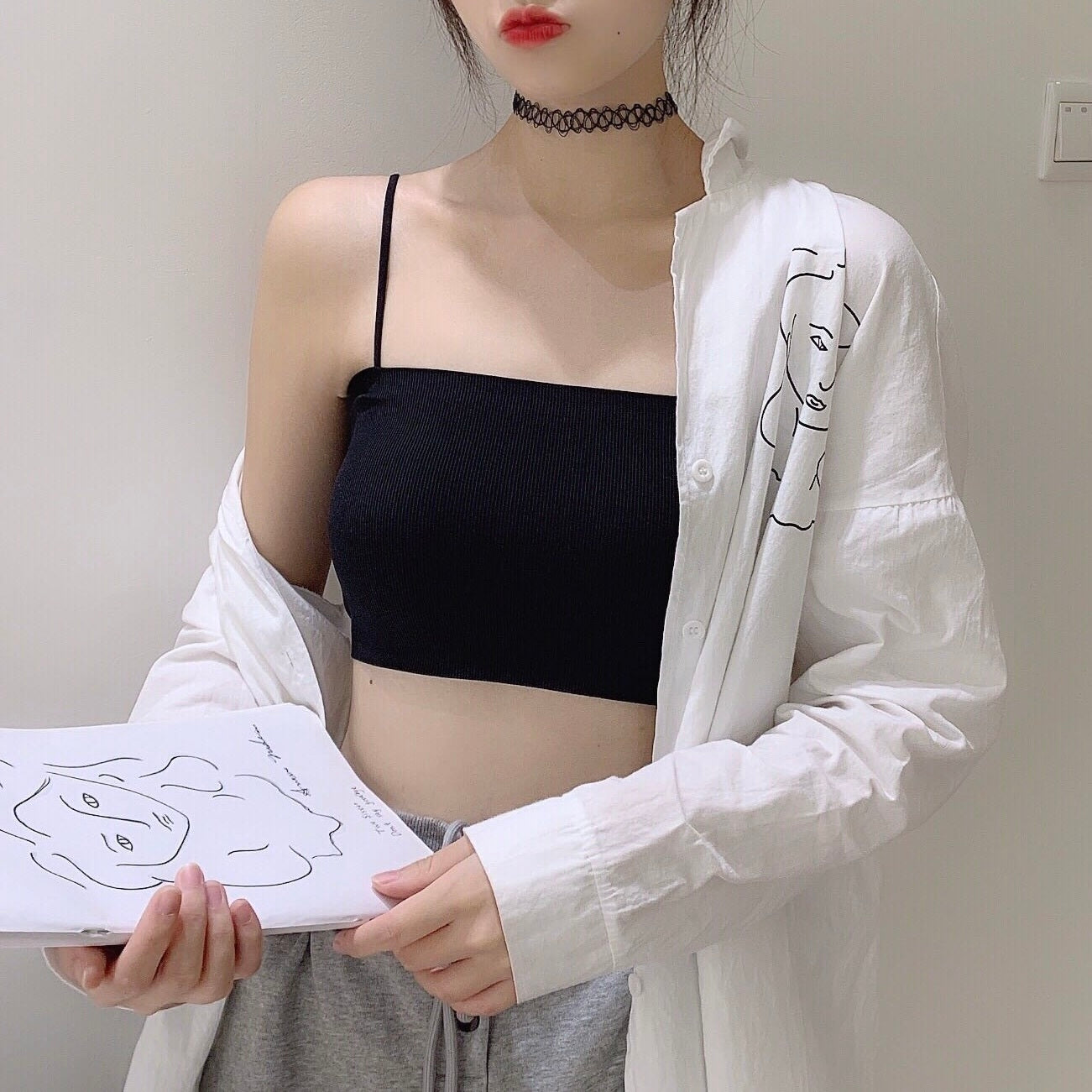 サスペンダー 滑り止め付き チューブトップ mry000107