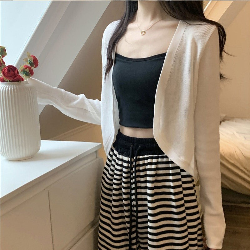 【送料無料】3カラー展開 サマーカーディガン 日焼け対策 フレンチ カジュアル mry000657