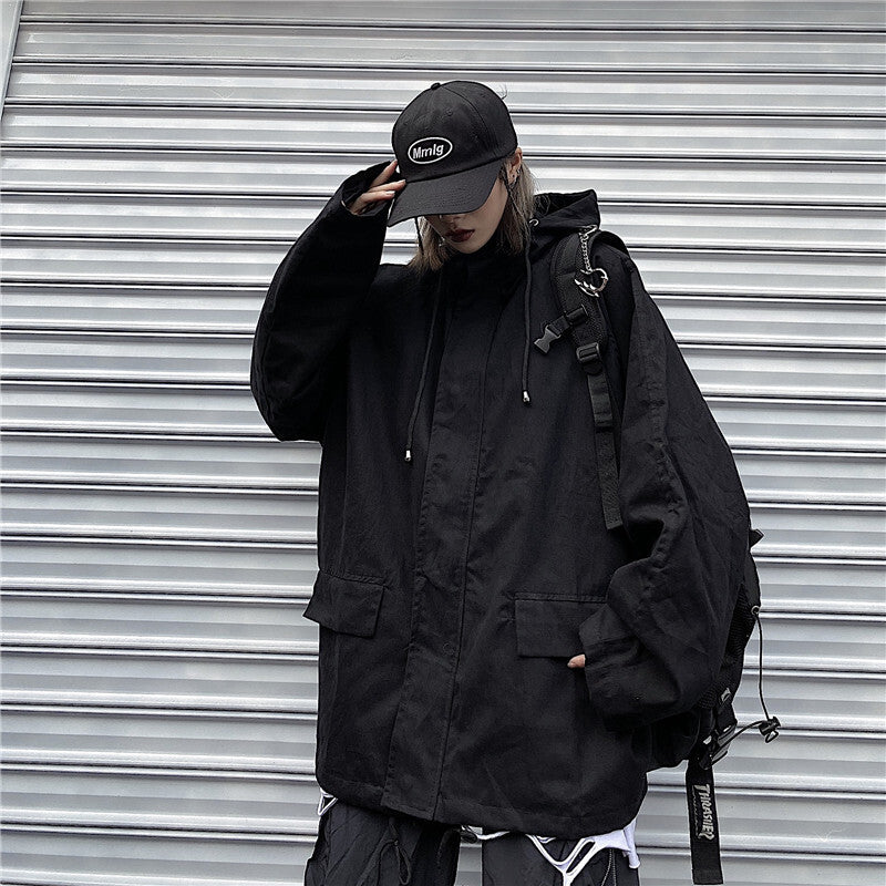 ブラック コットンジャケット ユニセックス mry000332