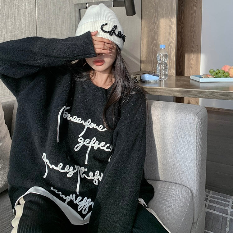 刺繍ルーズニット mry000463