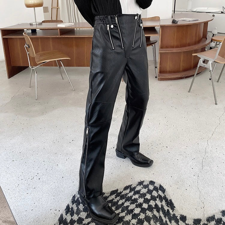 レザージッパー パンツ メンズ mry000374