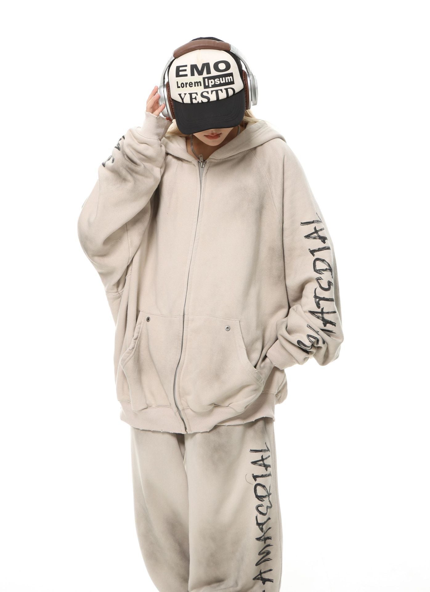 【セットアップ/特別価格/送料無料】※再入荷未定 ダメージドルマンジップセットアップ mry001585