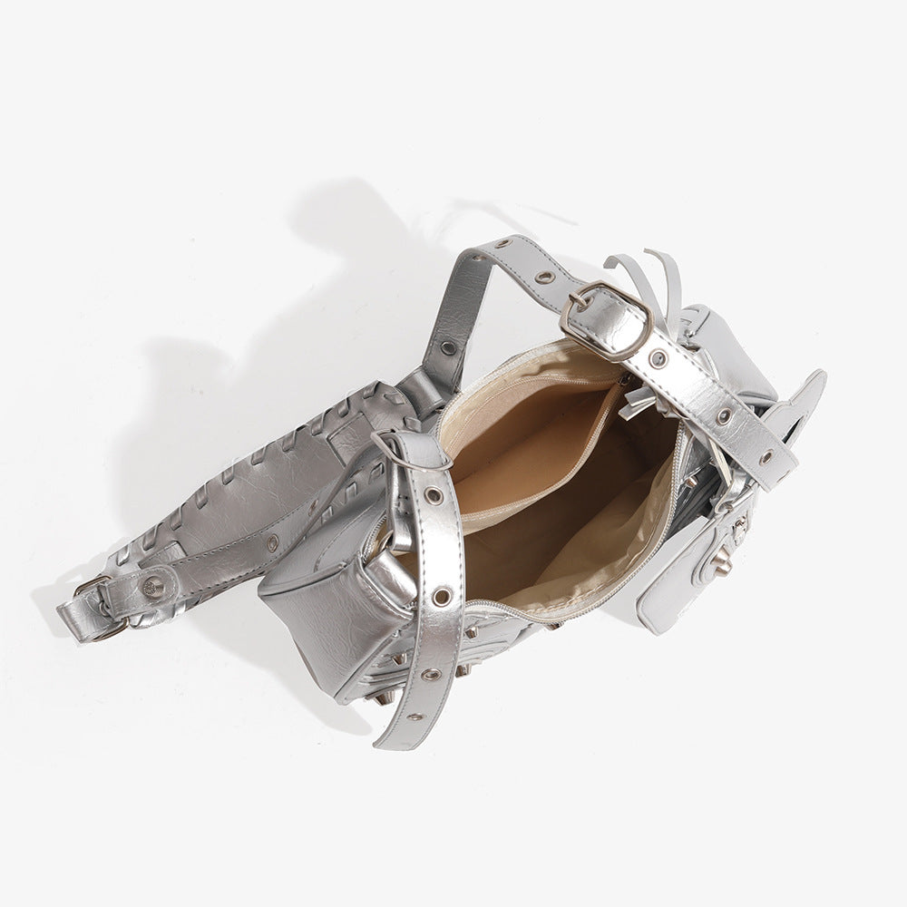 【今だけ限定価格 /4color】Moon Shape Biker Bag mry001599