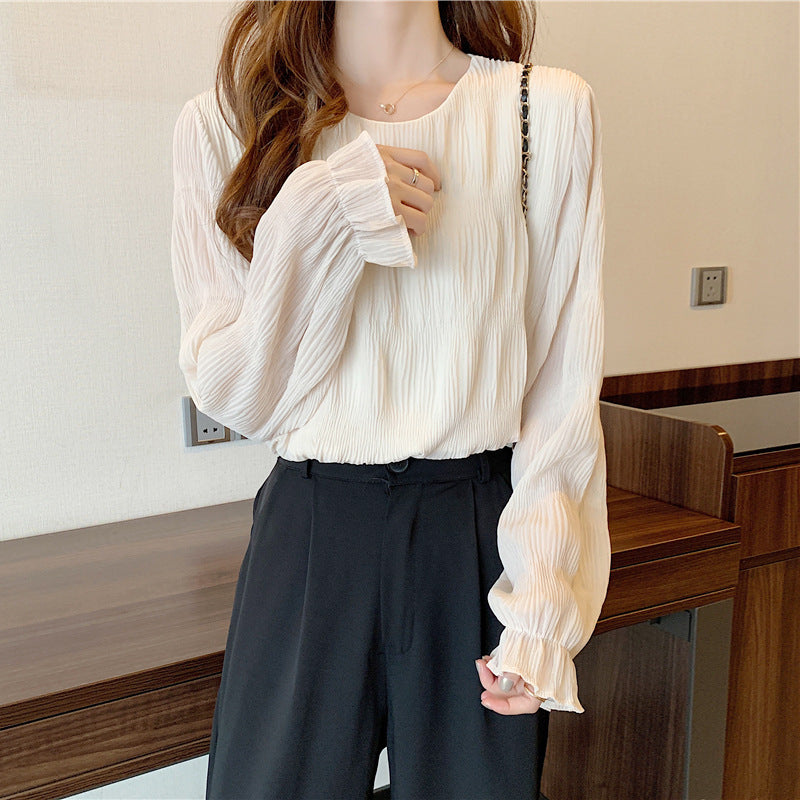 【送料無料】春シャツ 長袖 フレンチガーリー 韓国カジュアル 韓国ガーリー 韓国カジュアル 新作 mry000543