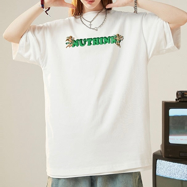 レタープリント オーバーサイズTシャツ mry000137