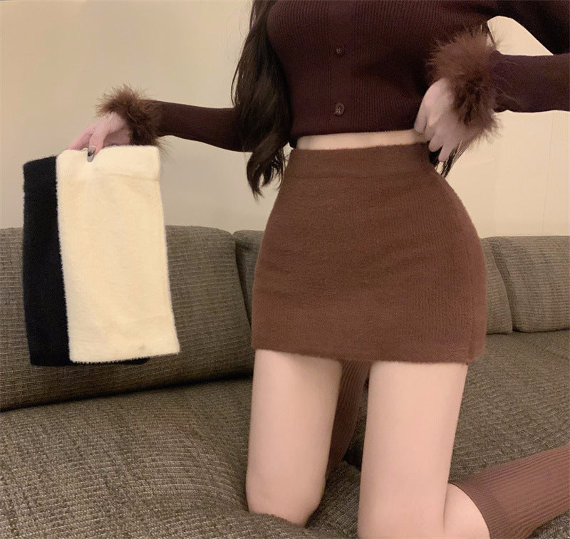 【Chéri】3カラー展開 アメリカン 韓国ストリート 韓国カジュアル タイトシルエット ミニスカート mry001126