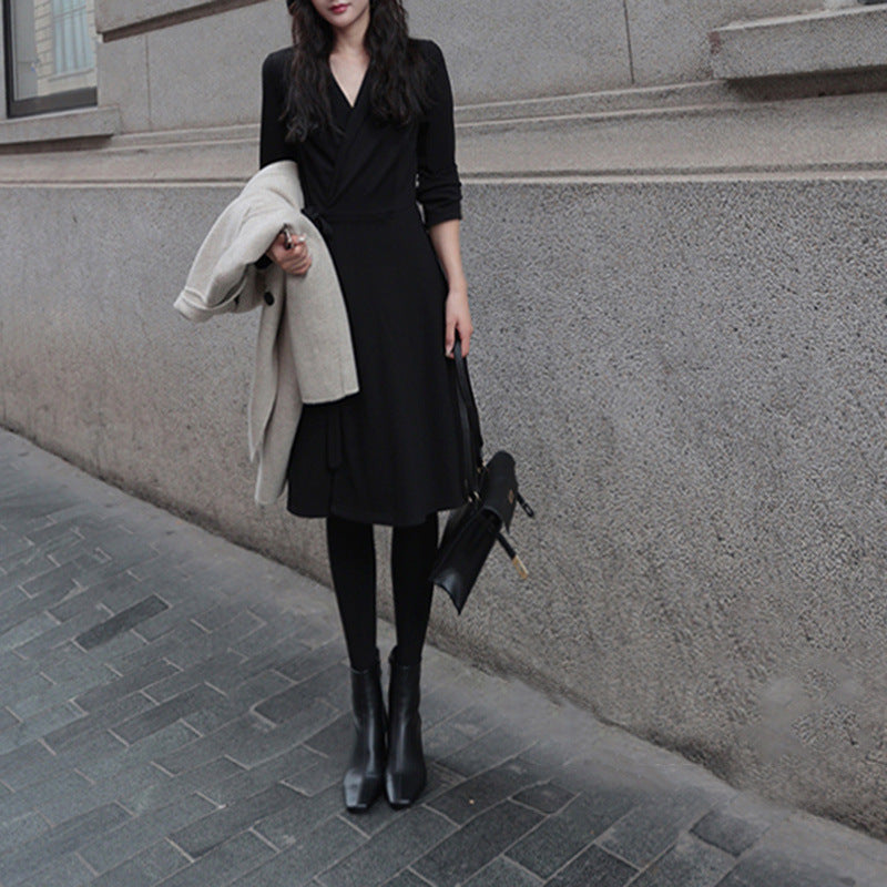 Aラインワンピース ミドル丈 mry000271