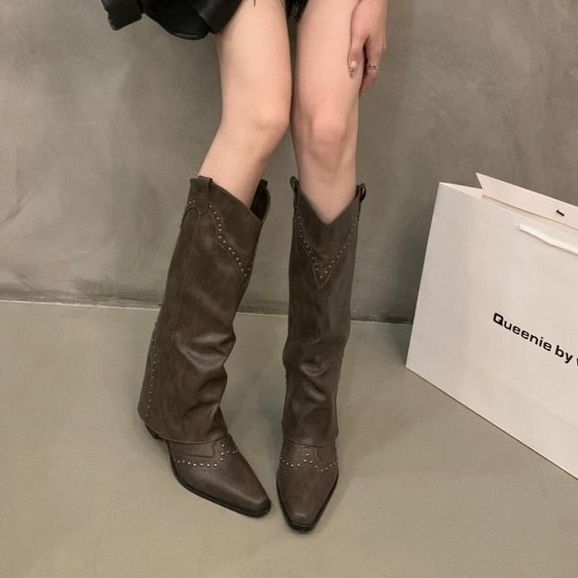 【Taéf】2カラー展開 ウエスタンブーツ mry001550