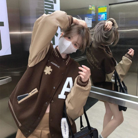 【送料無料】アメリカン レトロ ジャケット 韓国カジュアル 韓国ガーリー mry000532