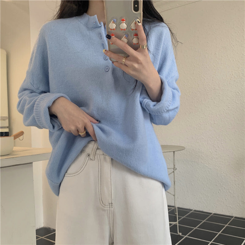 【送料無料】韓国デザインセーター ボタンニット 長袖 韓国ガーリー フレンチガーリー 韓国カジュアル mry000547