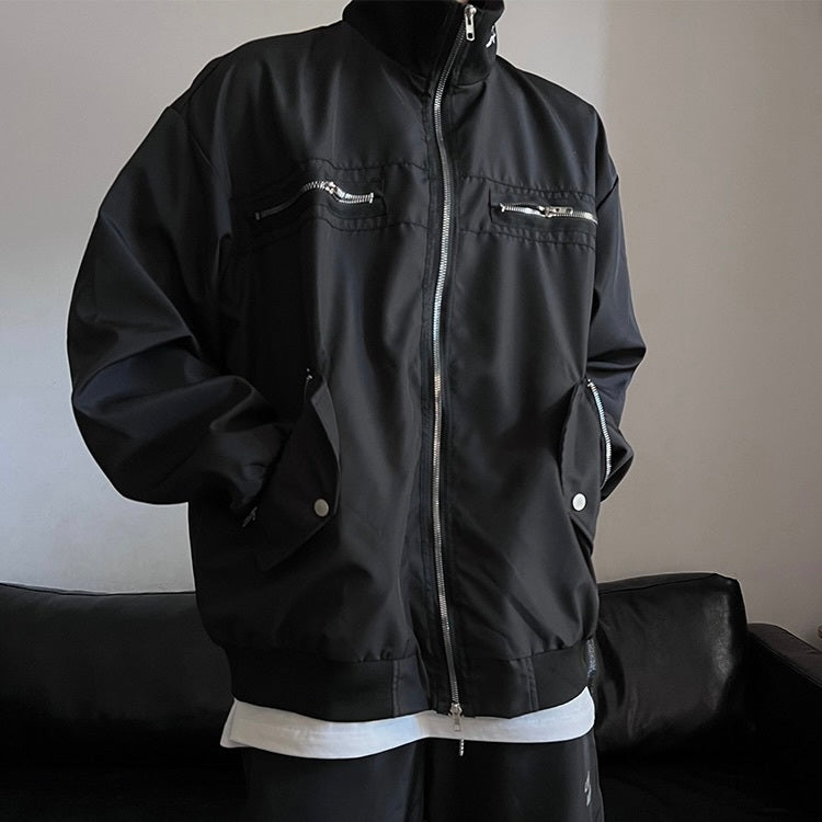 【Black Mamba】2カラー展開 韓国ストリート 韓国カジュアル トレンド シンプル ジャケット mry001275