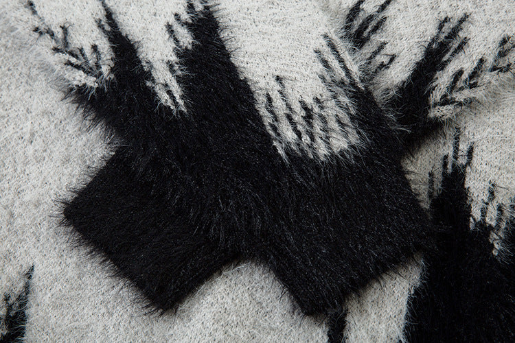 Gradient Shaggy Knit Sweater mry001845