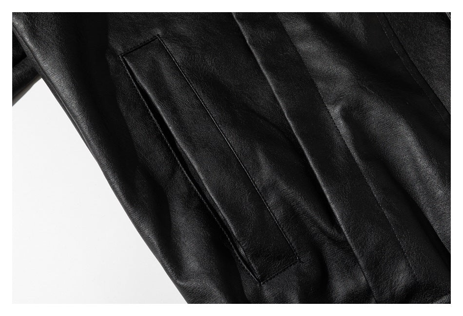 Vintage Leather Toggle Jacket mry001982