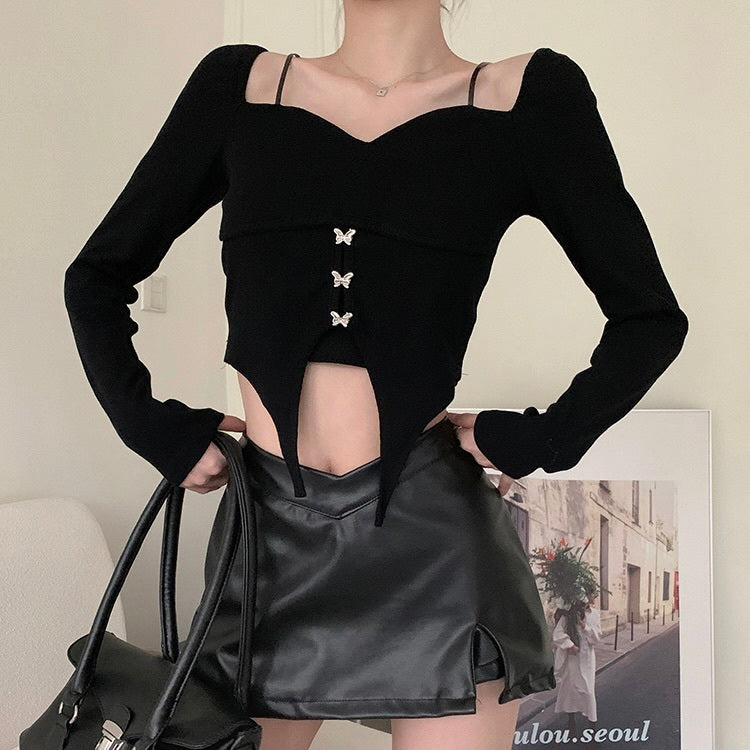 フロントバタフライ ショートトップス mry000248