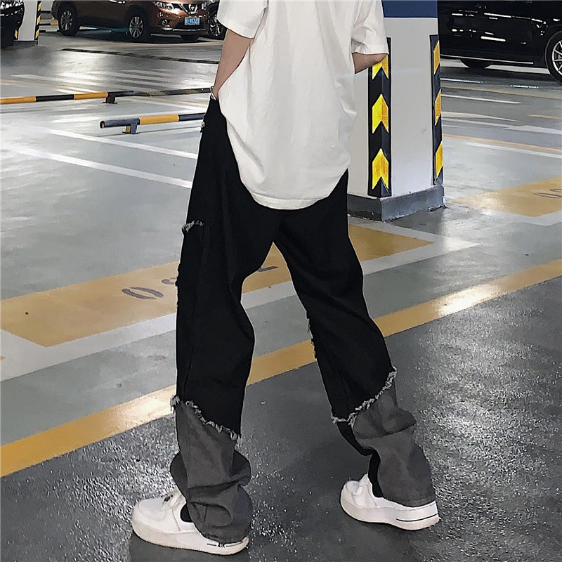 ダメージ ワイド ストリートパンツ ユニセックス mry000018