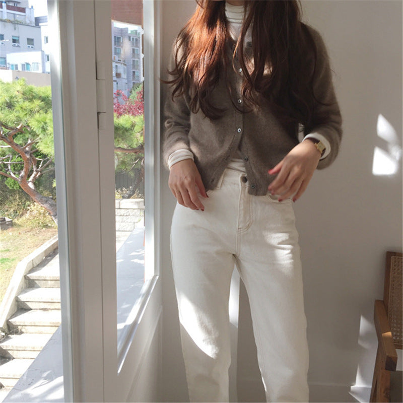 【Plaisir】高品質 2カラー展開 フェミニンカーディガン mry001498