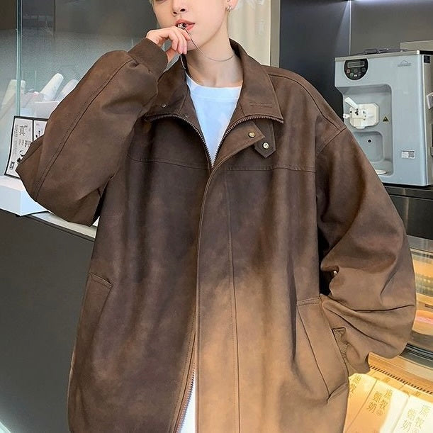 2カラー展開 アメリカン 韓国ストリート韓国カジュアル レトロ ヴィンテージ ジャケット mry001273