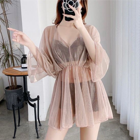 【送料無料】3カラー展開 2023SS 長袖メッシュ ビキニ 韓国カジュアル 韓国ガーリー トレンド mry000715