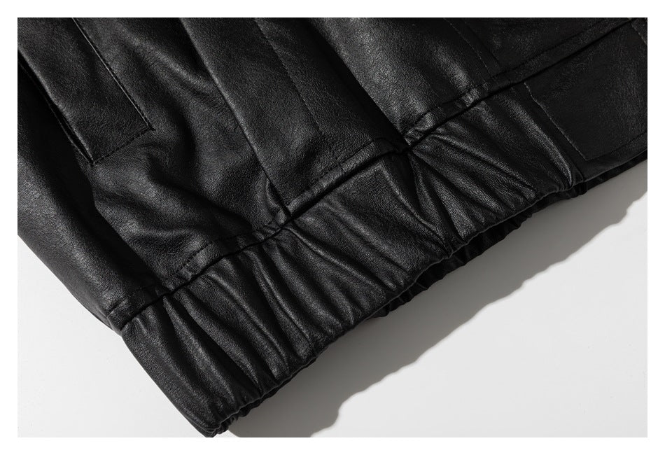 Vintage Leather Toggle Jacket mry001982