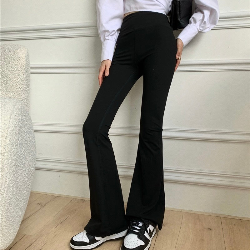 ハイウエスト フレアパンツ 薄手 mry000040