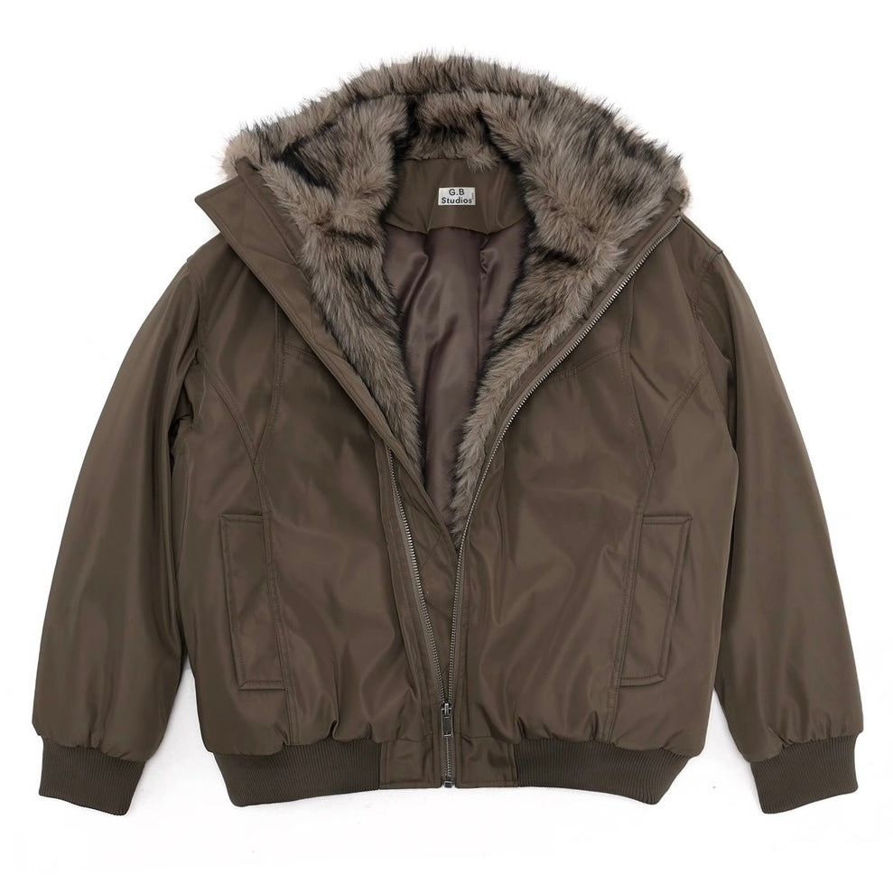 【高品質】Unisex Faux Fur Jacket mry001985