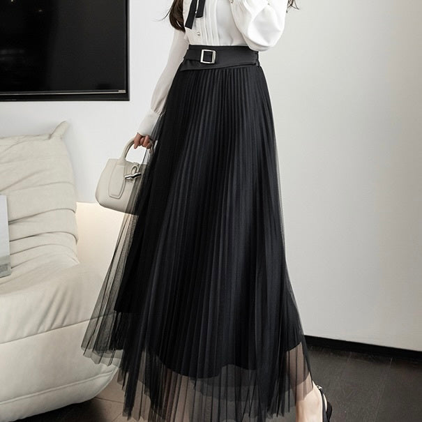 チュール Aライン ロングスカート mry000399