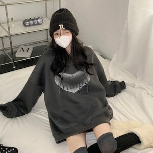 ハートデザインルーズパーカー mry000483