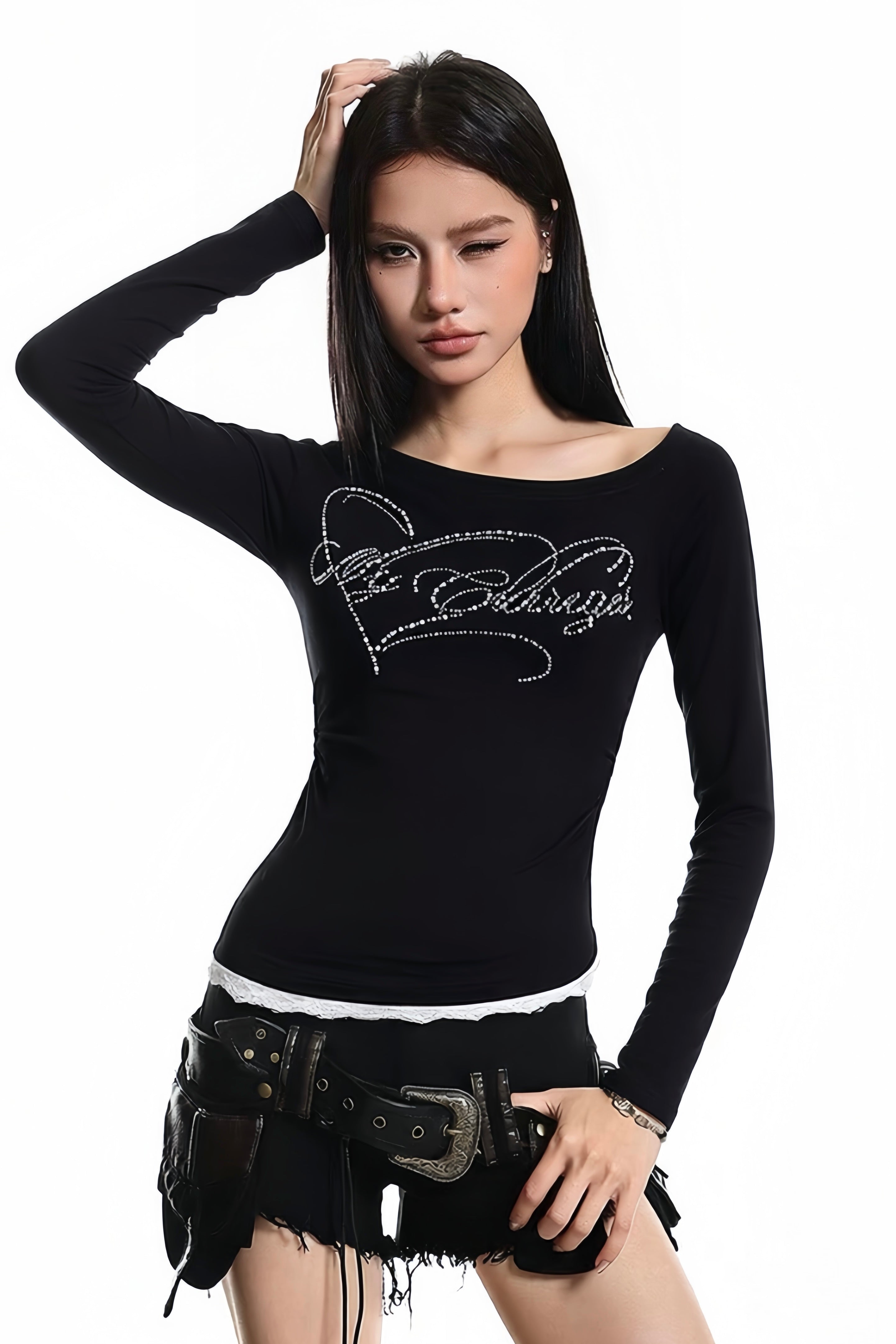 【トップス】オフショルスリムトップス mry002348