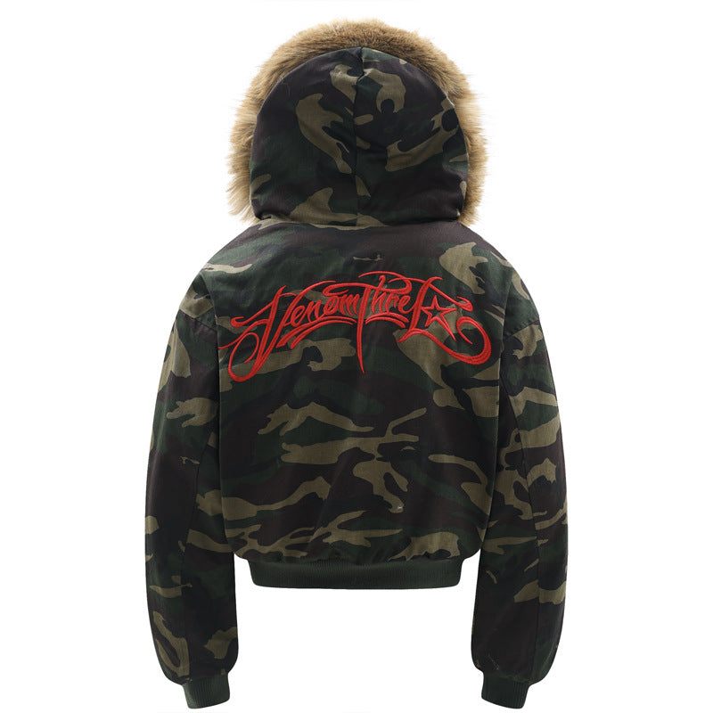 【評価★4.8以上/2color】Venom Thrill Camo Fur Hood Jacket mry001937