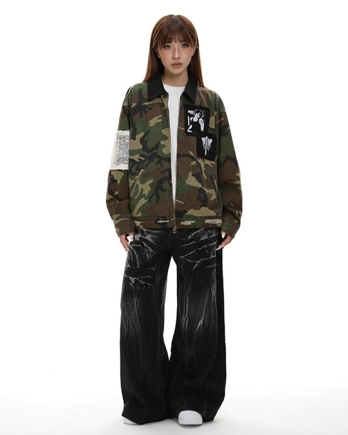 Camo Patchwork Jacket mry001826