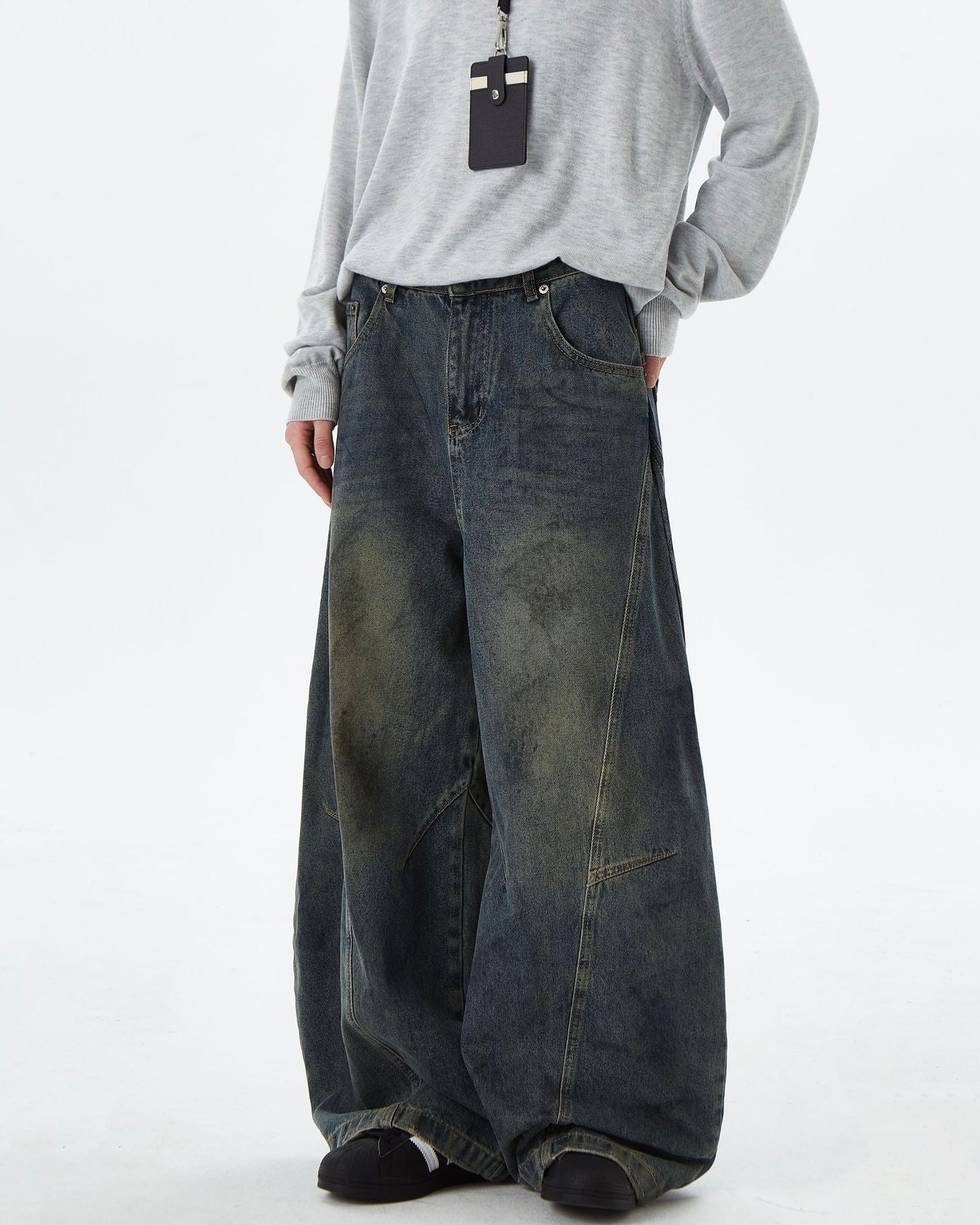 【COVER:FIT】 Retro Washed Denim Pants mry001856