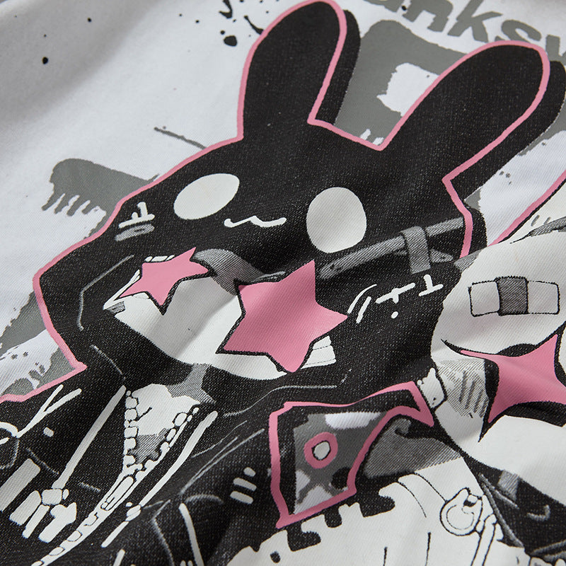 【2color】Punk Bunny Rebels T-shirt mry001728