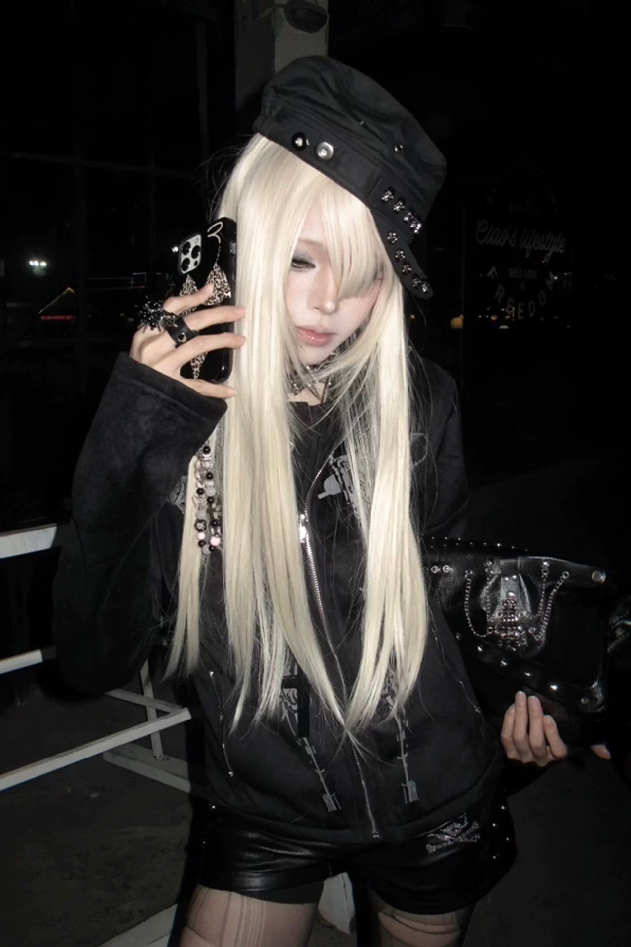 Dual Gun Gothic Zip Hoodie Jacket mry002209