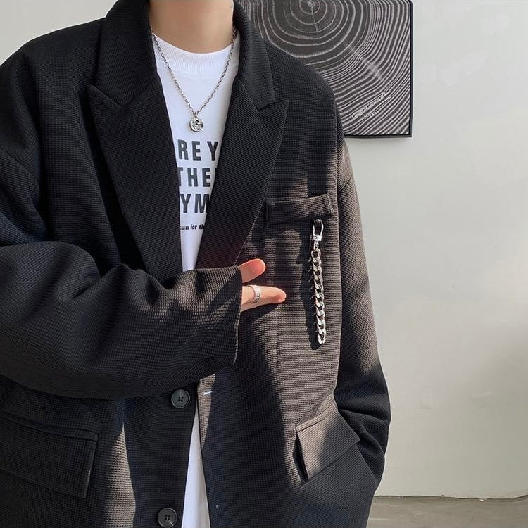 2カラー展開 韓国ストリート 韓国デザイン トレンド オーバーサイズ ジャケット mry001288