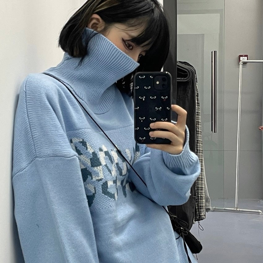 【送料無料】ユニセックス リブハイネックセーター mry000464