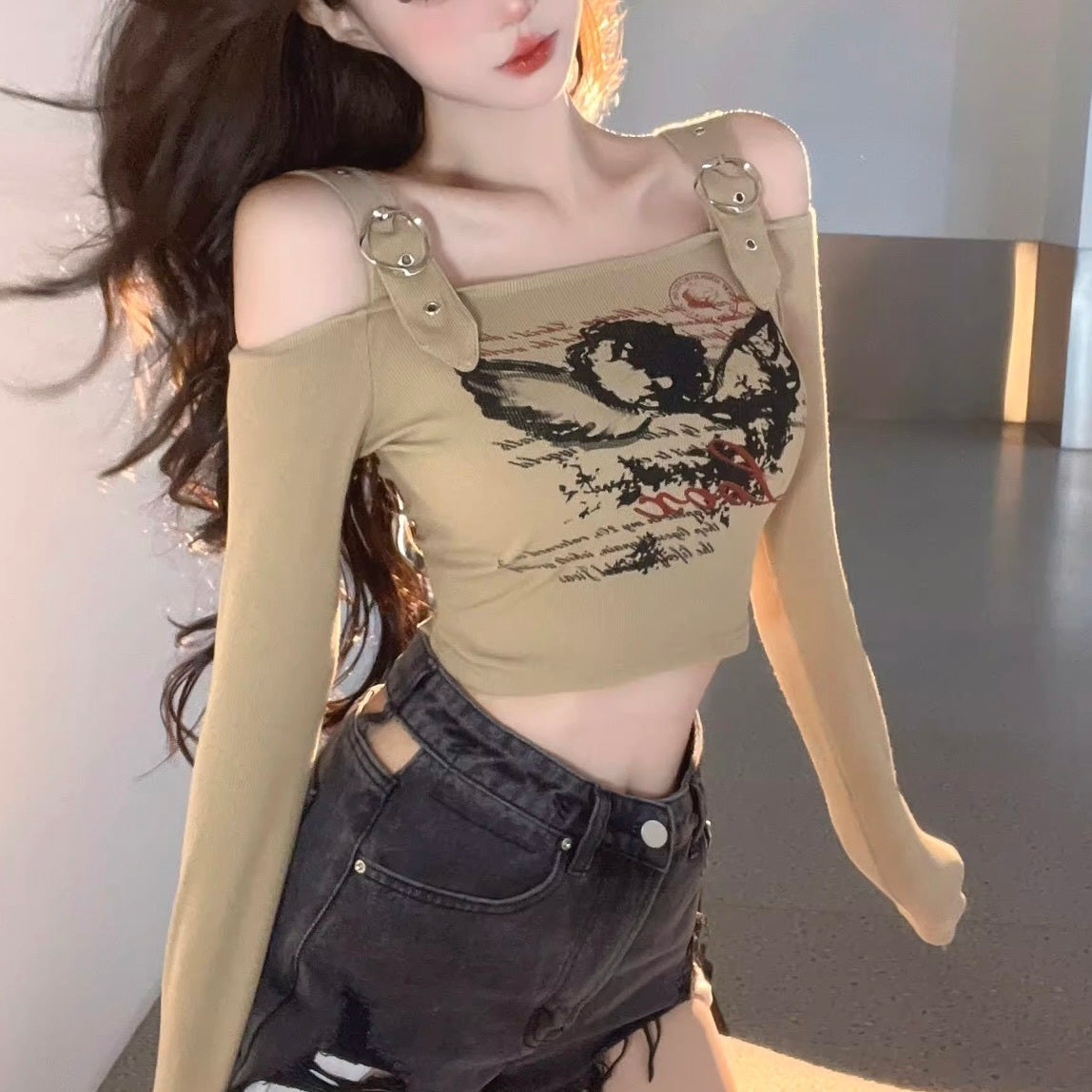 3カラー展開 クロップドトップス mry001552