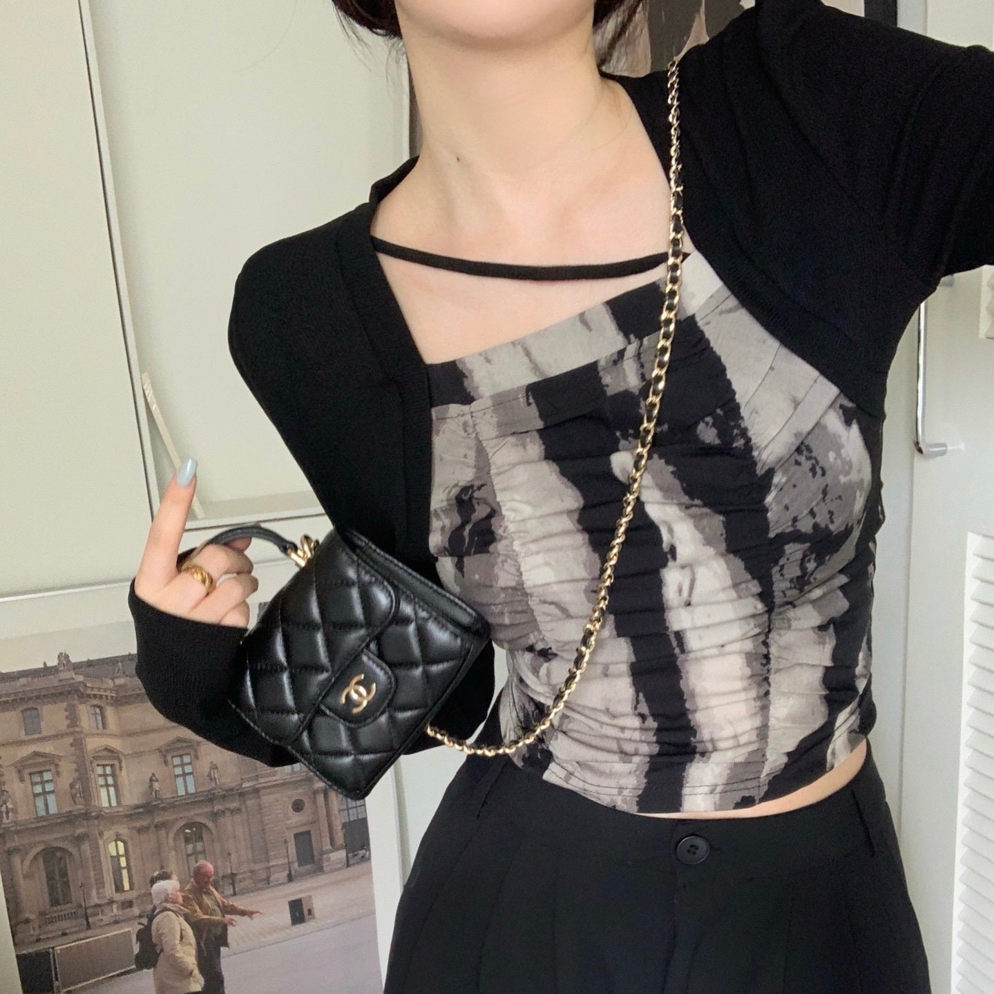 【Black Mamba】2カラー展開 レイヤードトップス mry001533