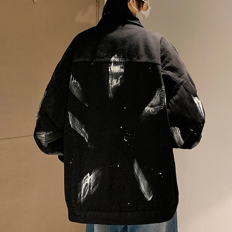 2カラー展開 アメリカン 韓国ストリート 韓国カジュアル デニム生地 ヴィンテージ ジャケット mry001249