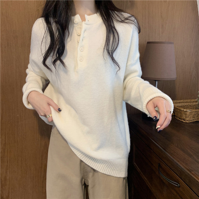 【送料無料】韓国デザインセーター ボタンニット 長袖 韓国ガーリー フレンチガーリー 韓国カジュアル mry000547