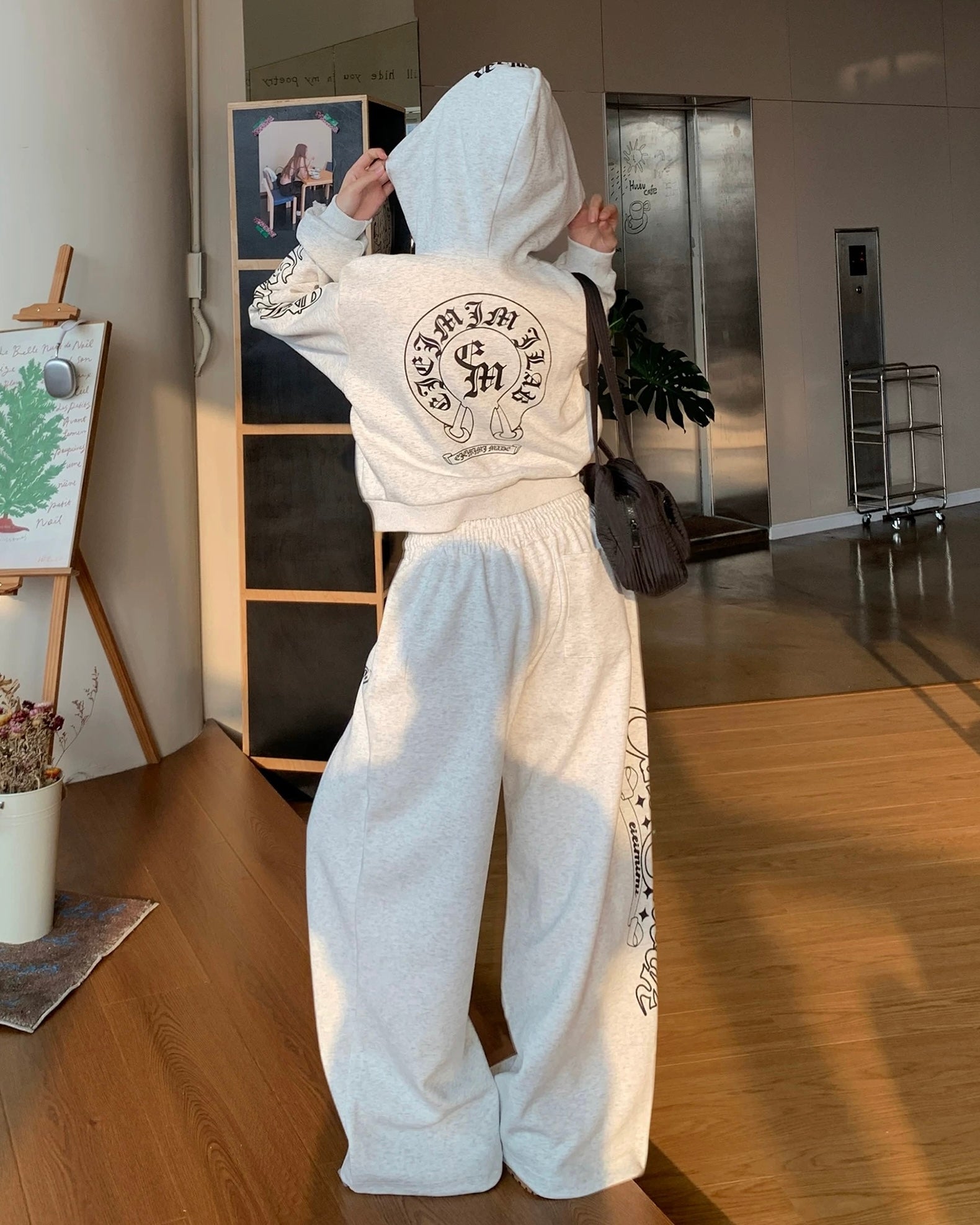 【Set-Up】Pastel Gothic Print Street Set-Up mry001889