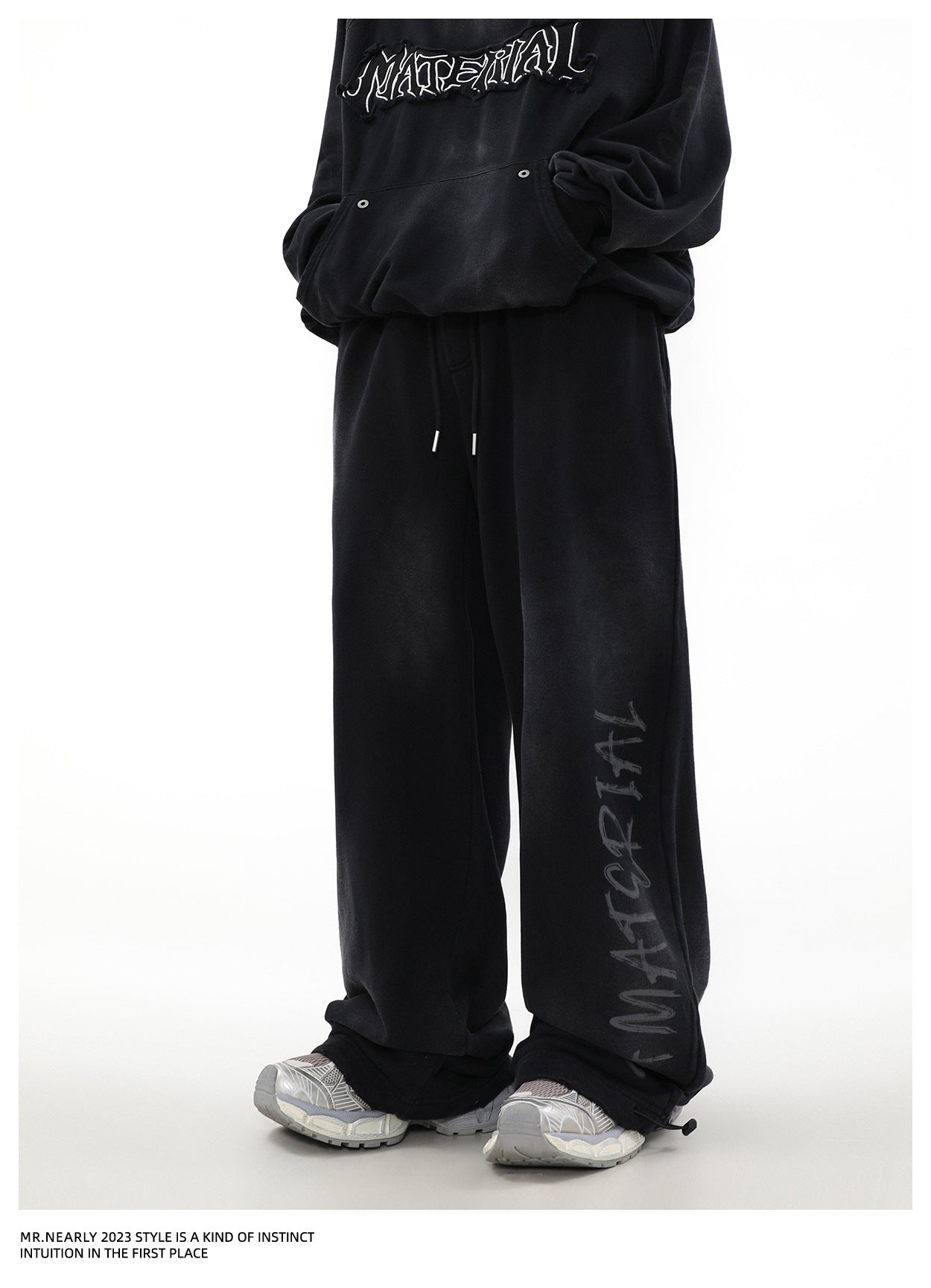 《5000枚突破 / 殿堂入りアイテム》【YURU:FIT】Damage dolman Sweat Pants mry001585