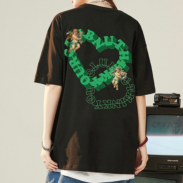 レタープリント オーバーサイズTシャツ mry000137