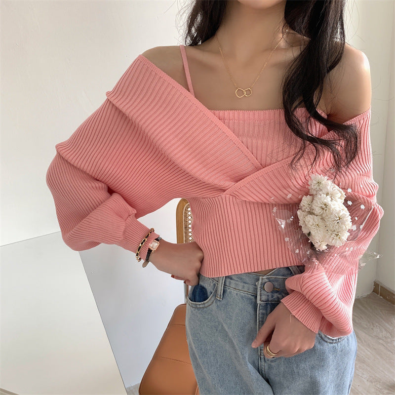 肩出しニット フェイクツーピース mry000301