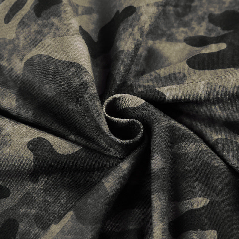 Military Chic Cropped Hoodie mry001639