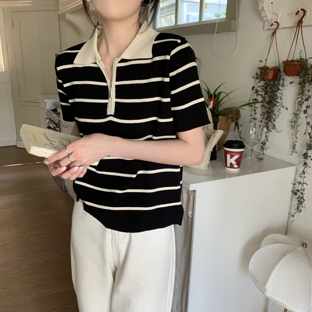 【送料無料】2カラー展開 ハーフジップ デザインシャツ カジュアル mry000640