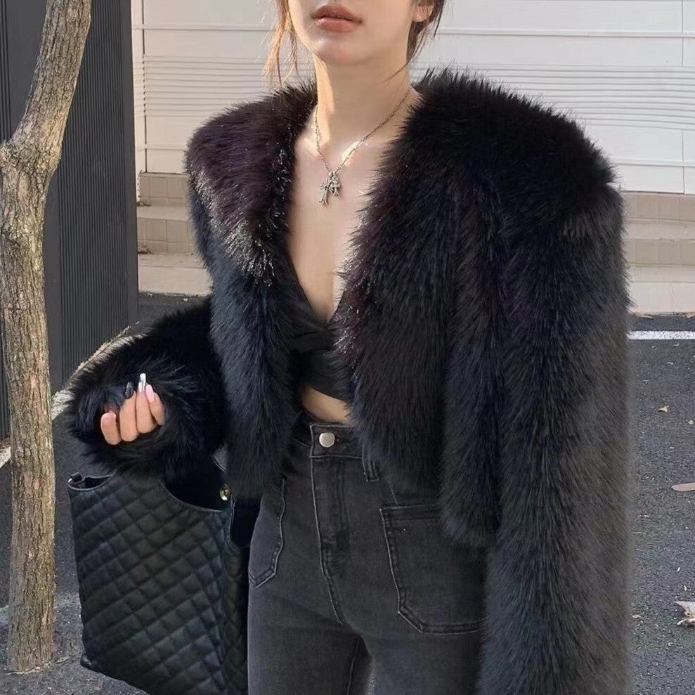 2カラー展開 2024 ファー ショートコート 韓国トレンディー 韓国カジュアル 韓国ガーリー mry000967