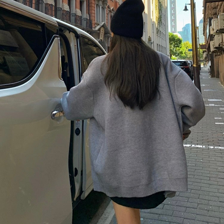 ミドル丈 ニットカーディガン mry000343