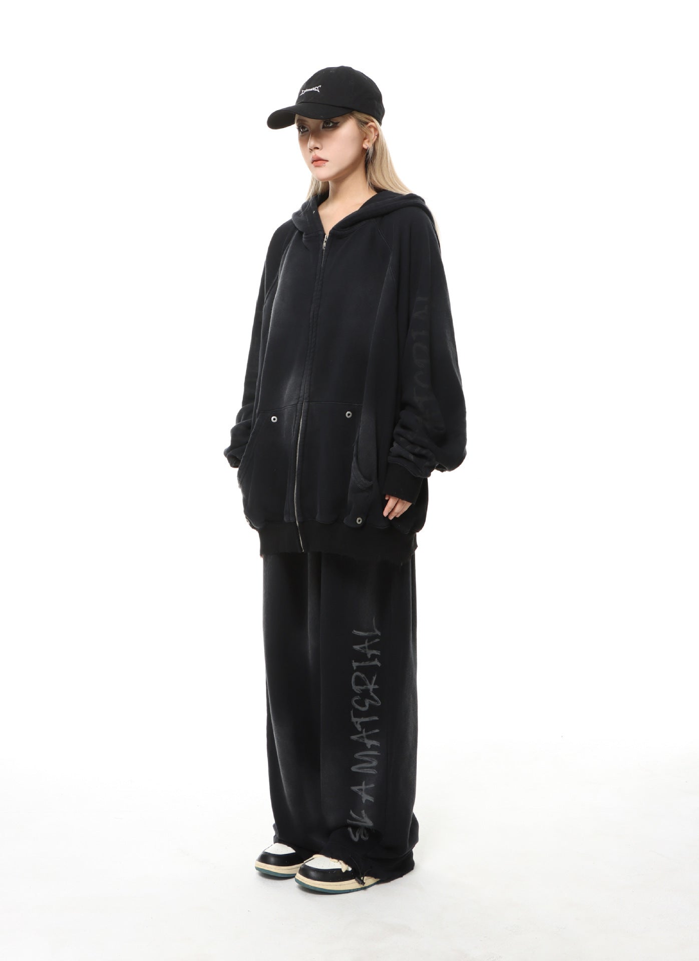 ※特別SALE価格【セットアップ/Unisex/送料無料】ダメージドルマンジップセットアップ mry001585