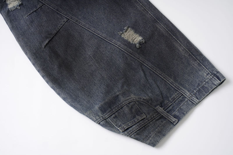 《評価★4.8超え💬✨》【COVER:FIT】 2color Extreme Wide-Leg Ripped Denim Pants mry001649