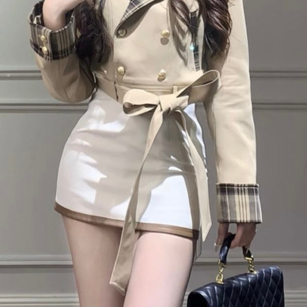 【Chéri】アイボリー タイトミニスカート mry001477